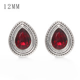 1pcs 12MM  design metal silver plated snap charms Multicolor
