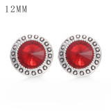 1pcs 12MM  design metal silver plated snap charms Multicolor