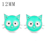 1pcs 12MM  design metal silver plated snap charms Multicolor