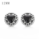 Copy 1pcs 12MM  design metal silver plated snap charms Multicolor