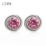 1pcs 12MM  design metal silver plated snap charms Multicolor
