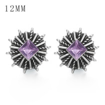 Copy 1pcs 12MM  design metal silver plated snap charms Multicolor