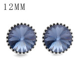 1pcs 12MM  design metal silver plated snap charms Multicolor