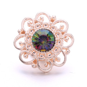 20MM metal Rose gold plated snap charms snaps jewelry
