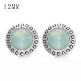 1pcs 12MM  design metal silver plated snap charms Multicolor