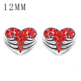 1pcs 12MM  design metal silver plated snap charms Multicolor