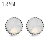 1pcs 12MM  design metal silver plated snap charms Multicolor
