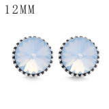 1pcs 12MM  design metal silver plated snap charms Multicolor