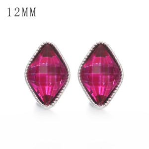 1pcs 12MM  design metal silver plated snap charms Multicolor