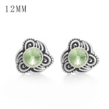 1pcs 12MM  design metal silver plated snap charms Multicolor