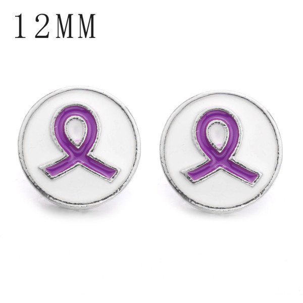 1pcs 12MM  design metal silver plated snap charms Multicolor