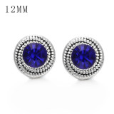 1pcs 12MM  design metal silver plated snap charms Multicolor