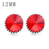 1pcs 12MM  design metal silver plated snap charms Multicolor