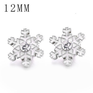 1pcs 12MM  design metal silver plated snap charms Multicolor