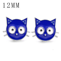 1pcs 12MM  design metal silver plated snap charms Multicolor