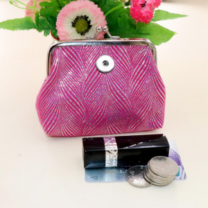 Snaps coin purse Storage bag fit 18mm snap button jewelry