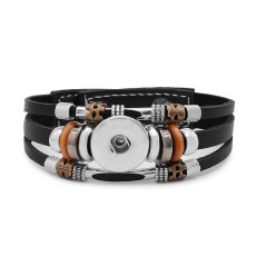 leather Snap bracelets fit 20mm snaps chunks 1 button