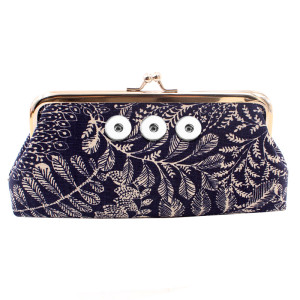 Snaps coin purse Storage bag Clutch bag fit 18mm snap button jewelry