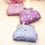 Snaps coin purse Storage bag fit 18mm snap button jewelry
