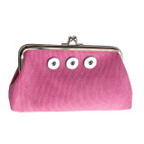 Snaps coin purse Storage bag Clutch bag fit 18mm snap button jewelry