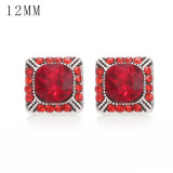 1pcs 12MM  design metal silver plated snap charms Multicolor