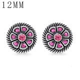 1pcs 12MM  design metal silver plated snap charms Multicolor