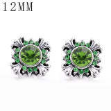 1pcs 12MM  design metal silver plated snap charms Multicolor