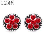 1pcs 12MM  design metal silver plated snap charms Multicolor