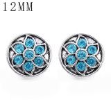 1pcs 12MM  design metal silver plated snap charms Multicolor