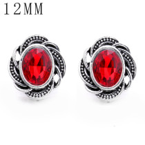 1pcs 12MM  design metal silver plated snap charms Multicolor