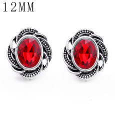 1pcs 12MM  design metal silver plated snap charms Multicolor