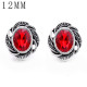 1pcs 12MM  design metal silver plated snap charms Multicolor