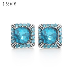 1pcs 12MM  design metal silver plated snap charms Multicolor