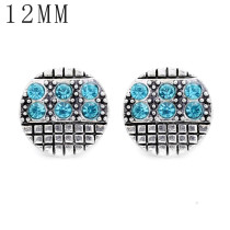 1pcs 12MM  design metal silver plated snap charms Multicolor