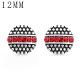 1pcs 12MM  design metal silver plated snap charms Multicolor