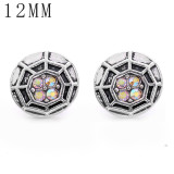 1pcs 12MM  design metal silver plated snap charms Multicolor