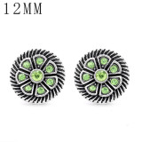 1pcs 12MM  design metal silver plated snap charms Multicolor