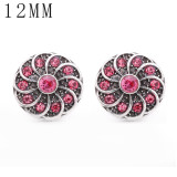 1pcs 12MM  design metal silver plated snap charms Multicolor