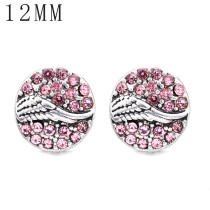 1pcs 12MM  design metal silver plated snap charms Multicolor