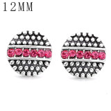 1pcs 12MM  design metal silver plated snap charms Multicolor