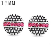 1pcs 12MM  design metal silver plated snap charms Multicolor