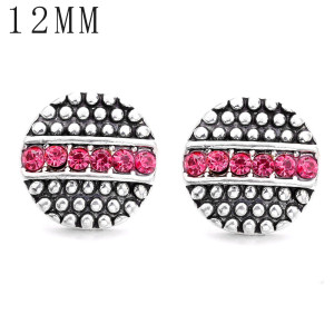 1pcs 12MM  design metal silver plated snap charms Multicolor