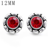 1pcs 12MM  design metal silver plated snap charms Multicolor