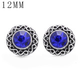 1pcs 12MM  design metal silver plated snap charms Multicolor