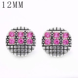 1pcs 12MM  design metal silver plated snap charms Multicolor