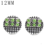 1pcs 12MM  design metal silver plated snap charms Multicolor