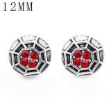 1pcs 12MM  design metal silver plated snap charms Multicolor