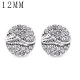 1pcs 12MM  design metal silver plated snap charms Multicolor
