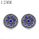 1pcs 12MM  design metal silver plated snap charms Multicolor