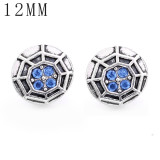 1pcs 12MM  design metal silver plated snap charms Multicolor